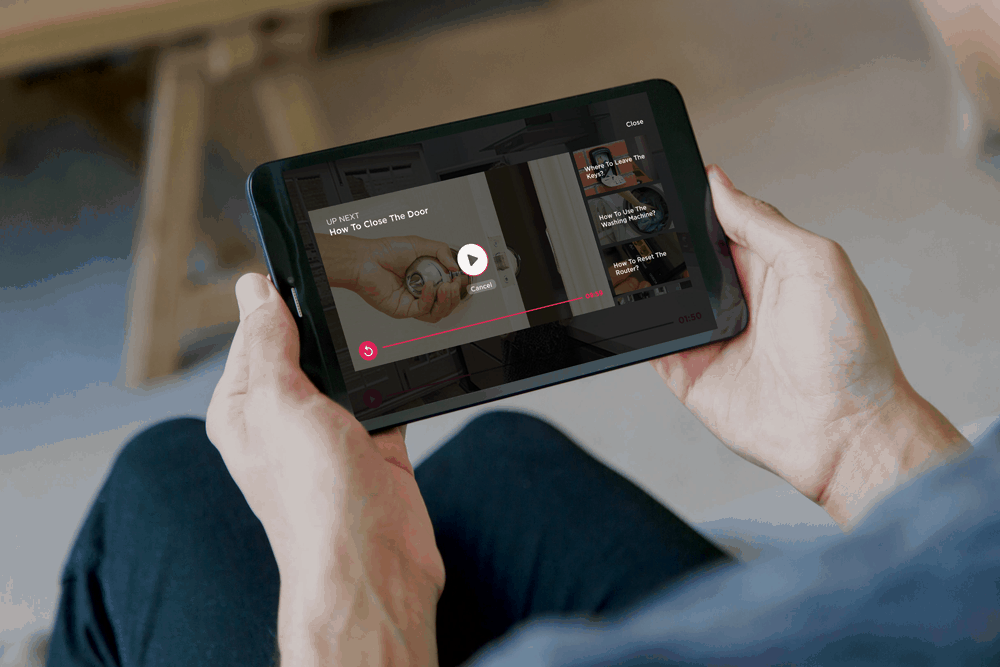 Airbnb Guest Guidebook using Video on a YourWelcome Tablet